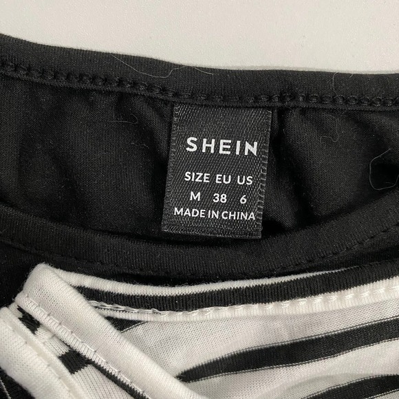 SHEIN Kids 3 Pack Tank Tops White Black Stripe Sleeveless Tops Size M - Picture 4 of 9